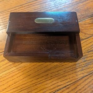 The Bombay Co Vintage Wooden Trinket/Jewelry Box with Gold Accent.